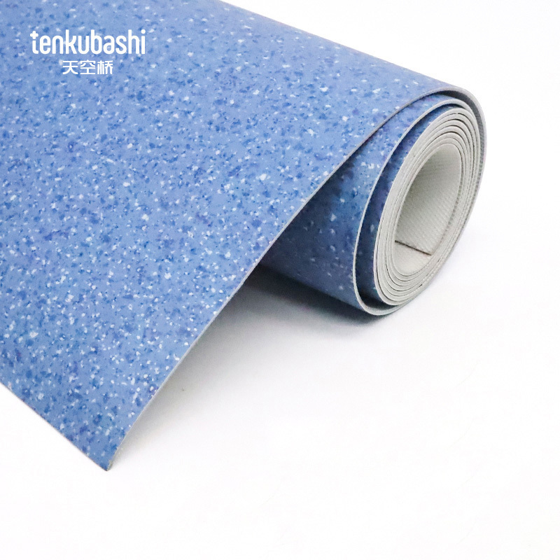 天空桥 PVC地板革 深蓝碎石纹2.0mm 平方米高清大图