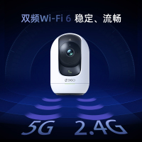 360摄像机800W云台P8Max超清版4K高清夜视WIFI监控室内家用手机无线网络远程智能摄像头+128G内存卡+上墙