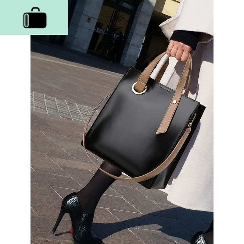 女士包包时尚大气女包春夏宽带水桶包2020新款潮大容量手提单肩包NEW LAKE女斜挎包图片