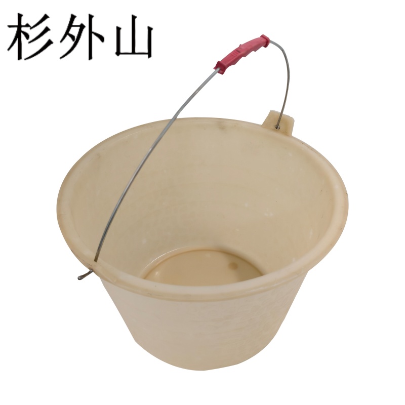 杉外山 牛筋桶 建筑用泥瓦工塑料灰桶 直径32cm 个高清大图