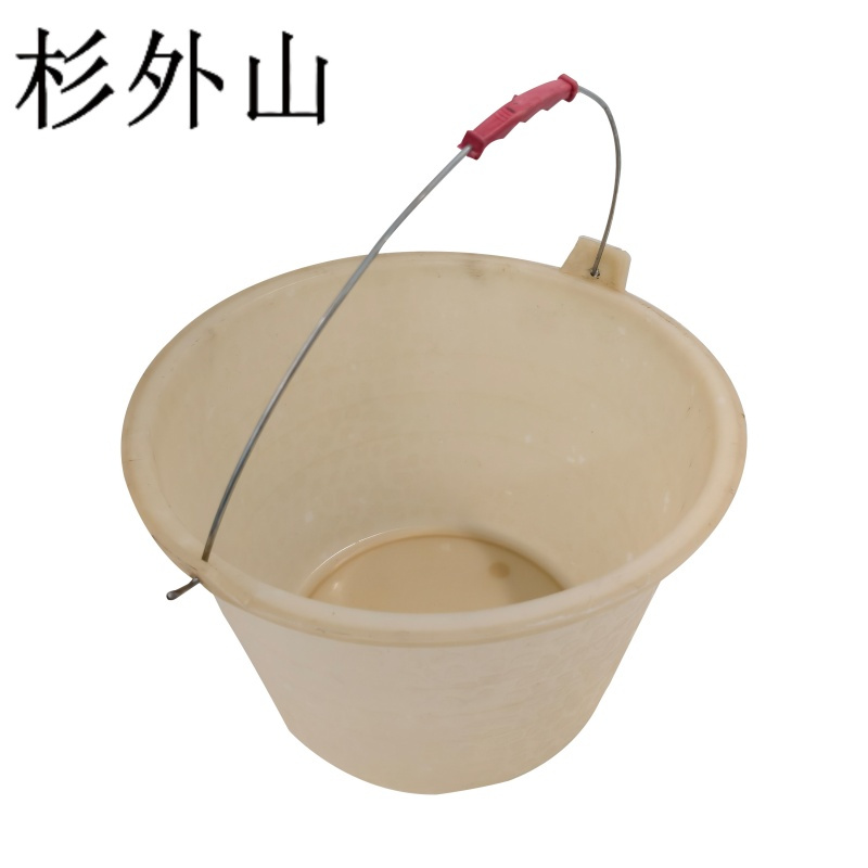 杉外山 牛筋桶 建筑用泥瓦工塑料灰桶 直径32cm 个