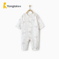 童泰新款婴儿衣服3-18月男女宝宝连体内衣纯棉闭裆哈衣棉纱空调服