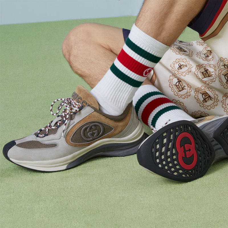 古驰gucci男士guccirun系列时尚百搭简约低帮运动休闲老爹鞋跑步鞋