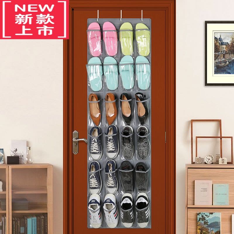可莉允收纳袋挂袋悬挂式挂墙门后衣物收纳袋多层储物鞋袋鞋挂袋 墙挂图片