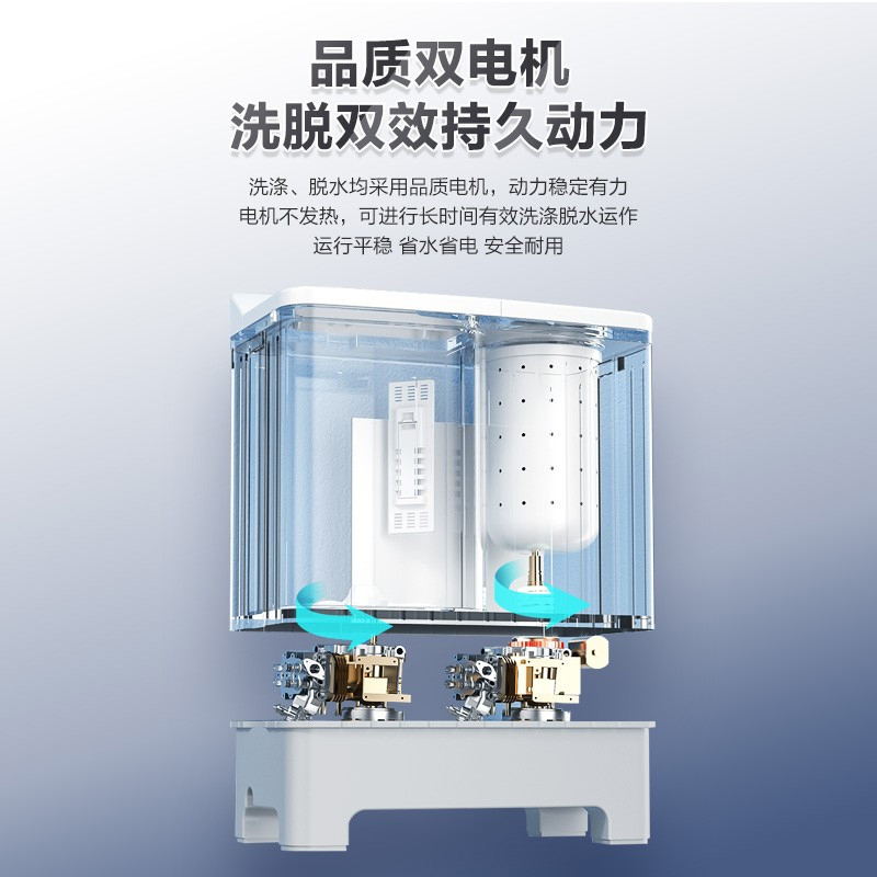 康佳(KONKA)12公斤 半自动波轮 大容量 双桶双缸洗衣机XPB120-739S