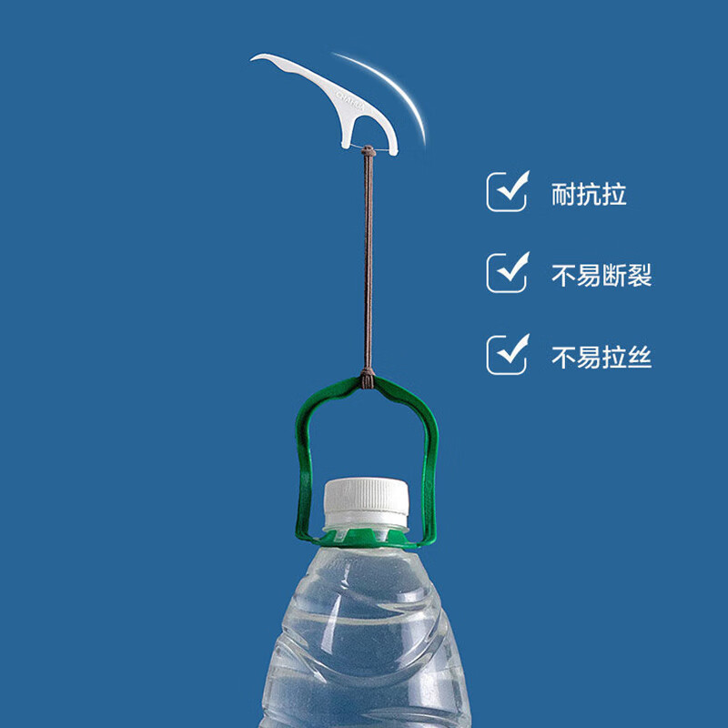 茶花 牙签牙线棒50枚盒装便携剔超细细滑牙缝剔牙器家用收纳盒*高清大图