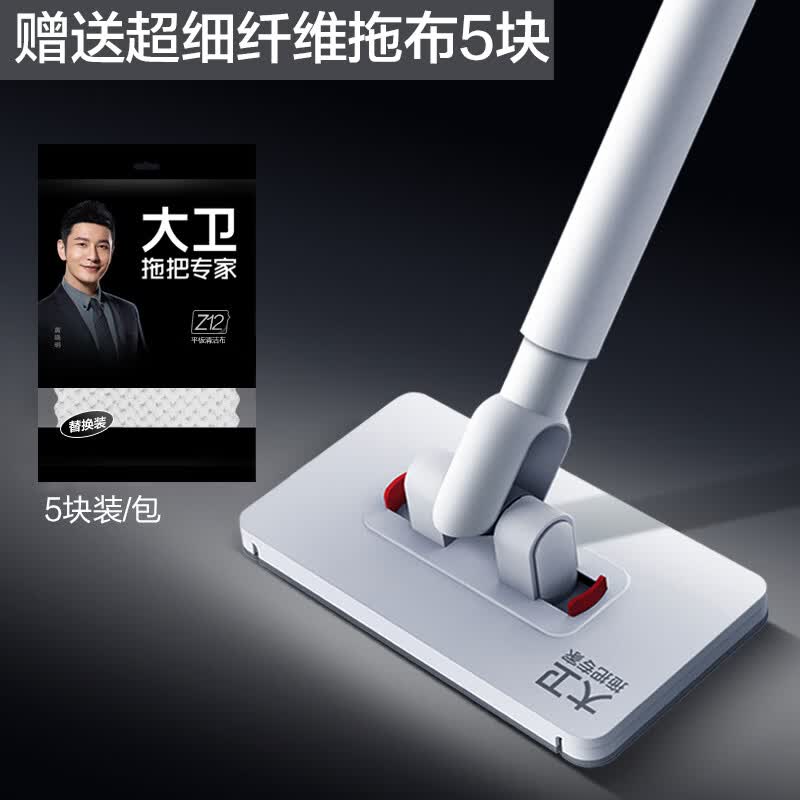 大卫夹布拖把家用一拖净干湿两用免手洗拖把拖把2026新款洗脸巾拖把 大卫Z12-洗脸巾迷你拖把