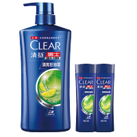 清扬男士去屑洗发水露清爽控油型500g+100g*2 700ml