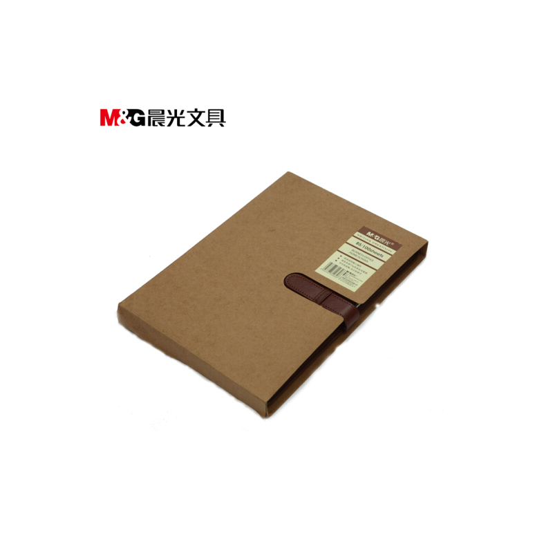 晨光(M&G) 皮革胶套本 APY4G381 A5 酒红色 100页/本 APY4G381