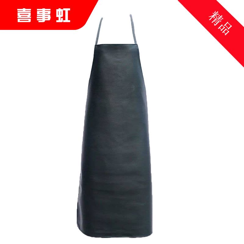 喜事虹 黑色防水pu皮革围裙 无袖均码 件图片