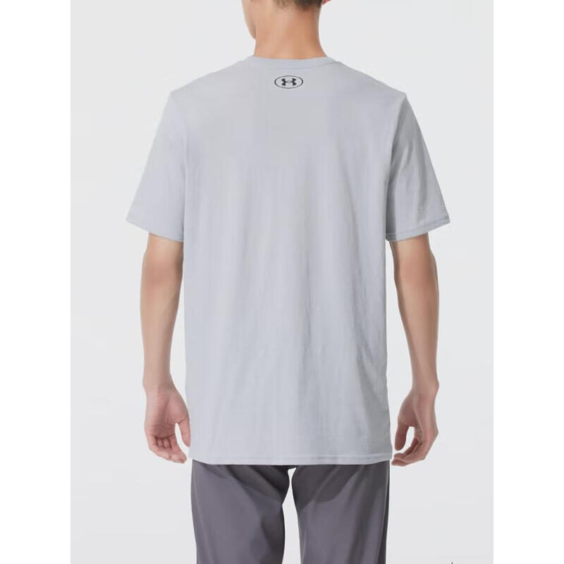 安德玛（Under Armour）圆领T恤男 时尚简约宽松舒适透气运动休闲短袖 1370951-011高清大图