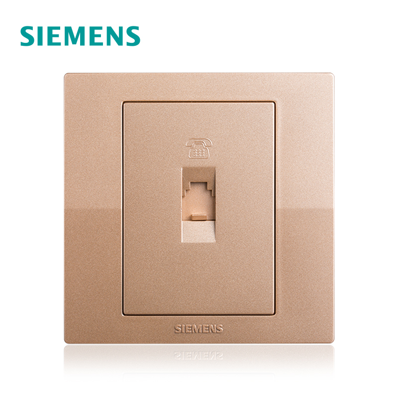 西门子SIEMENS开关插座面板 悦动香槟金墙壁 单电话