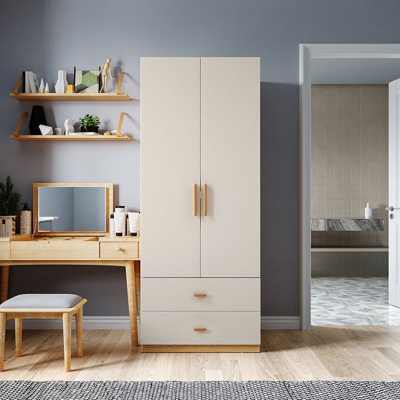林氏家居家用卧室主卧双开门衣柜现代简约开门储物柜子北欧家具jc24d
