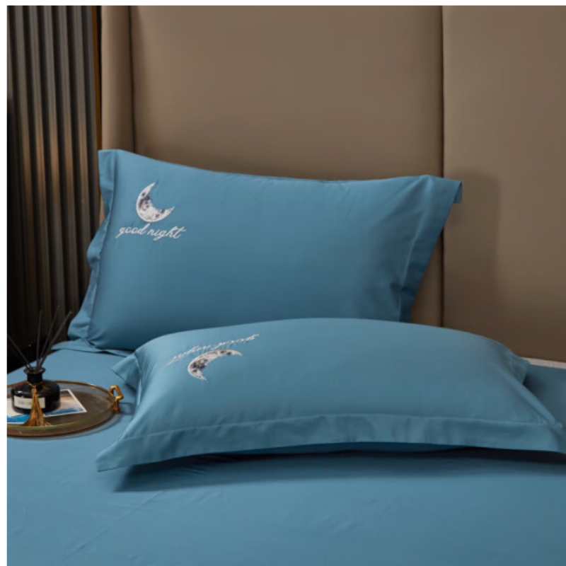 若叶之季 LR-TJ03 60S长绒绣花夜之梦 200*230CM 床上四件套 (计价单位:套) 宾利蓝高清大图