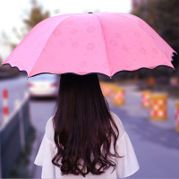 乾越(qianyue)雨伞折叠伞黑胶防晒防紫外线晴雨伞两用男女遮阳伞少女心ins太阳伞小清新