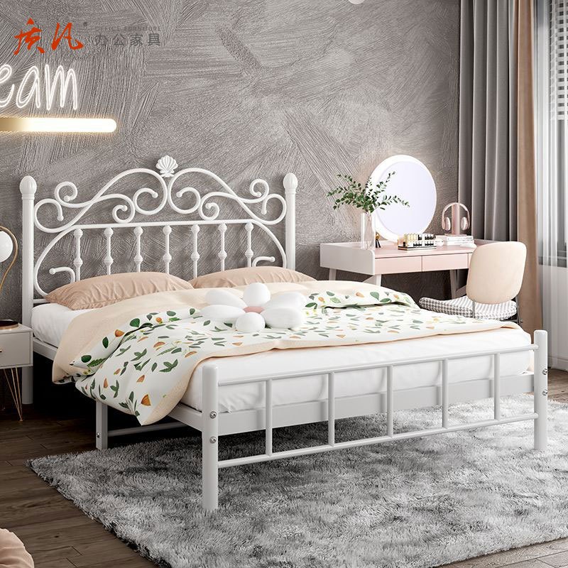 质凡简约现代铁艺床加厚加固公主床网红15米床颜色备注