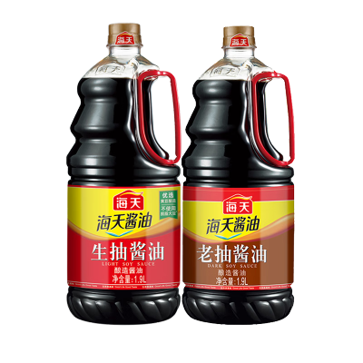 海天生抽酱油1.9L+老抽酱油1.9L