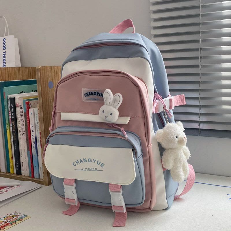 书包女ins森系初高中学生小学四五六年级小众冷大容量耐脏图片
