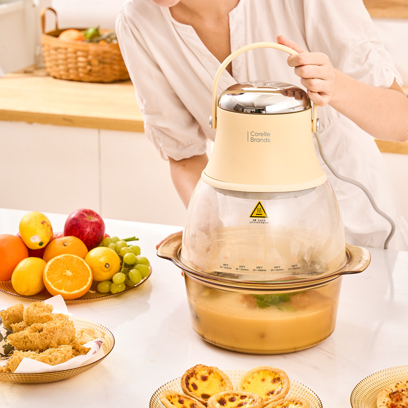 康宁(VISIONS) CORELLE BRANDS 暖烤一体全景可视化空气炸锅 CB-NKYTKQZG/KZ!高清大图