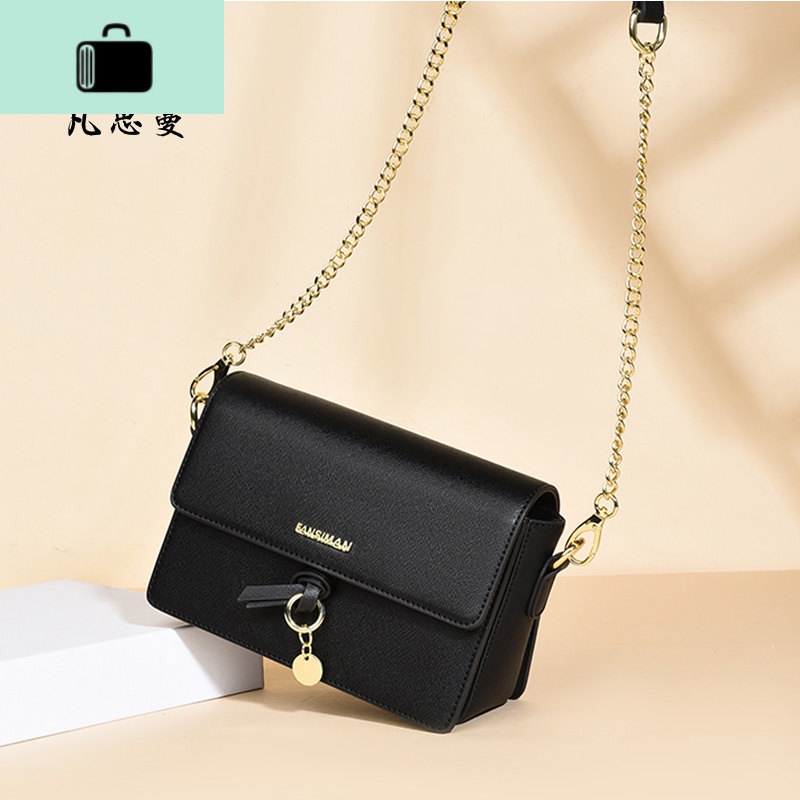 包包2020新款潮夏季女包斜挎包时尚单肩包黑色小方包百搭链条包NEWLAKE高清大图
