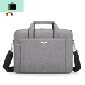 商务男士公文包帆布手提包牛津手拿文件业务工作电脑包大容量男包NEWLAKE 15.6寸【灰色】尺寸：40*29*7