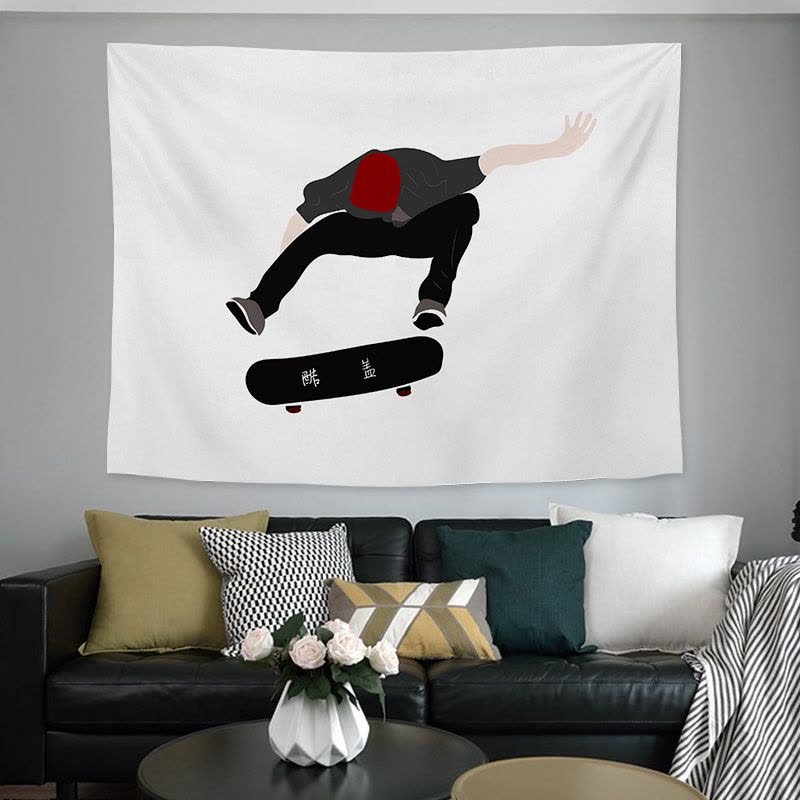 美帮汇床头布置背景布挂布拍照墙布挂毯房间宿舍布艺画装饰挂布图片