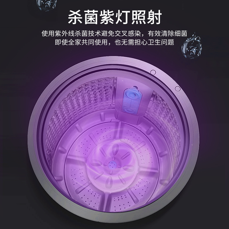 澳柯玛(AUCMA)波轮洗衣机10公斤全自动 一键洗大容量 多程序分类洗 桶风干 节能家用宿舍租房XQB100-5878高清大图