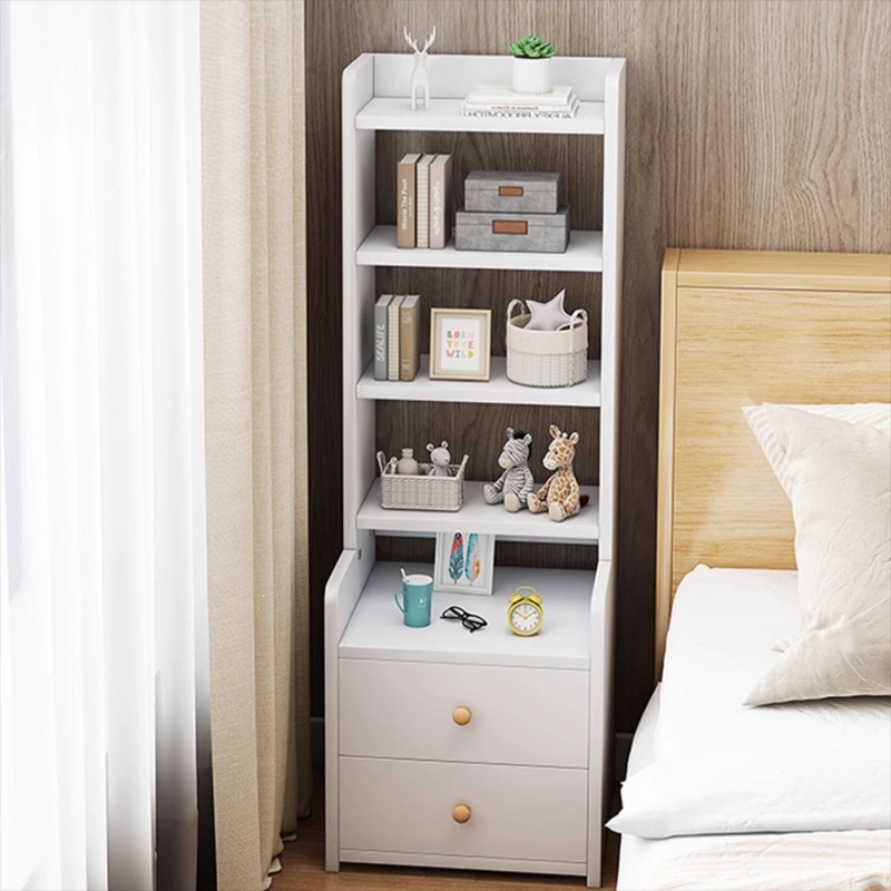 藤印象床头柜现代简约家用卧室床边柜加高书架收纳柜子储物柜床头