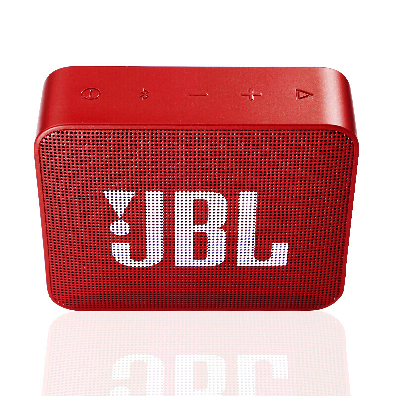 JBL GO2 音乐金砖二代 蓝牙音箱 低音炮 户外便携音响 迷你小音响 可免提通话 防水设计 宝石红