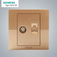 西门子开关插座面板SIEMENS悦动香槟金 电脑+电视