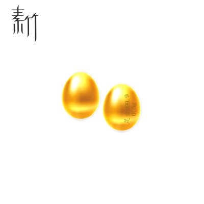 素竹 足金/黄金小金蛋 月月存小金蛋0.5克 送玻璃瓶品质保证书 0.5克