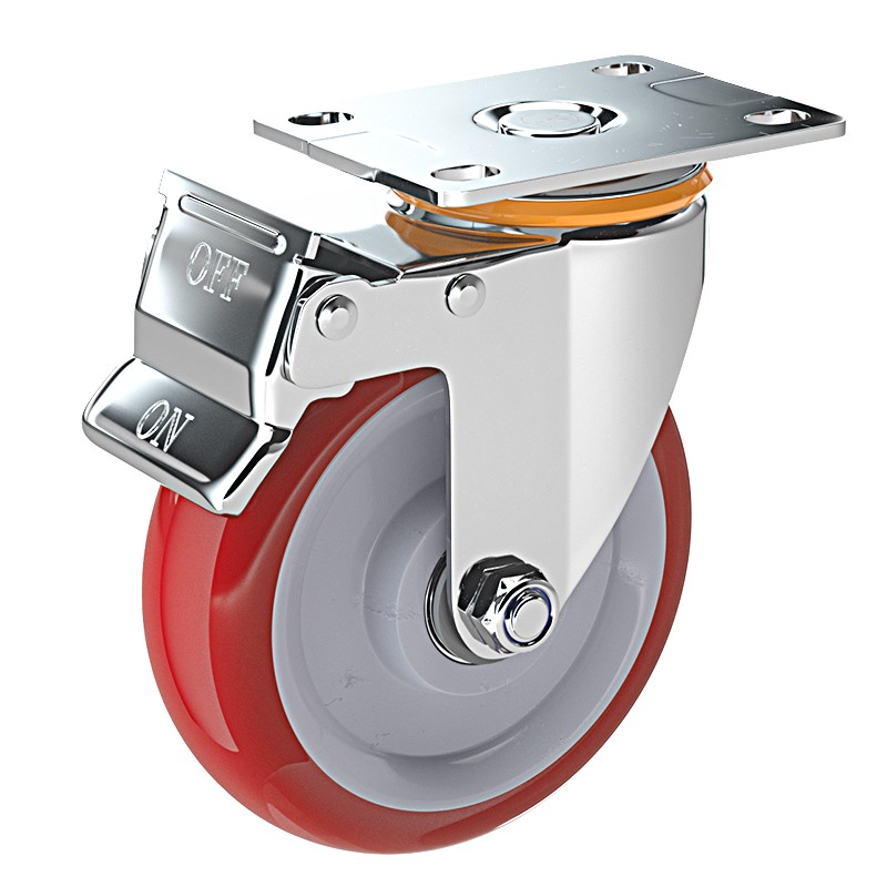 鑫睿辉 聚氨酯刹车轮 5寸 个高清大图