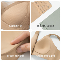 猫人内衣女小胸聚拢调整上托收副乳提拉防下垂无钢圈舒适无痕文胸