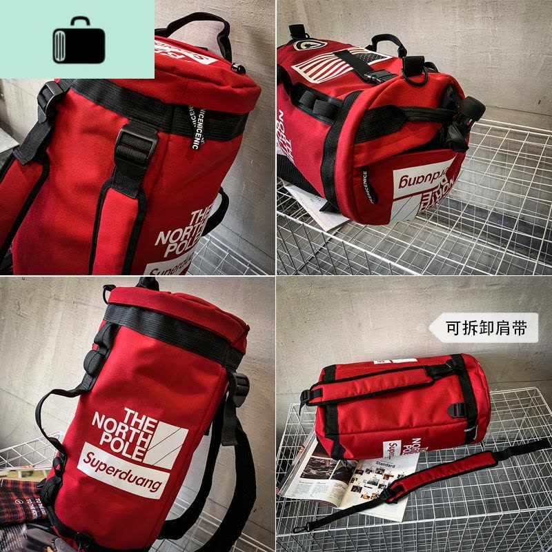 背包男潮时尚潮流双肩包ins潮牌学生书包大容量水桶健身旅行包女NEW LAKE图片