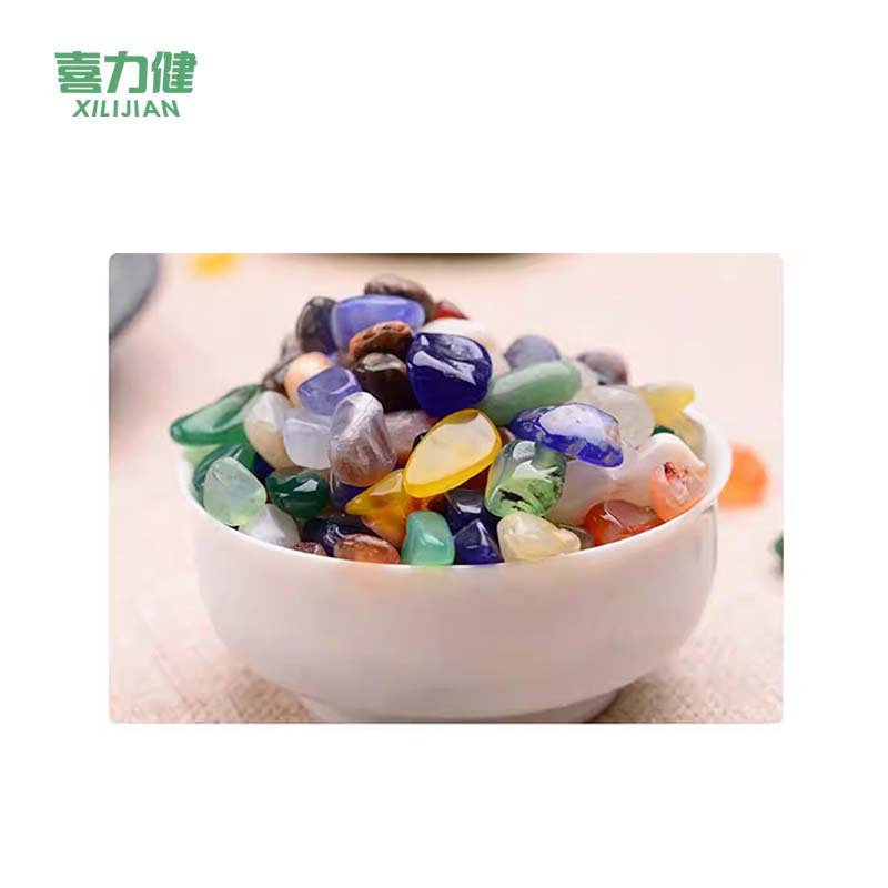 喜力健 雨花石 彩色玛瑙-1*1.5CM 袋高清大图