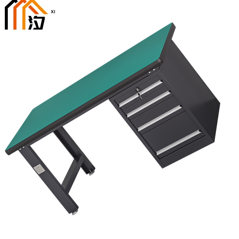 汐重型钳工操作台 工具桌120cm张高清大图