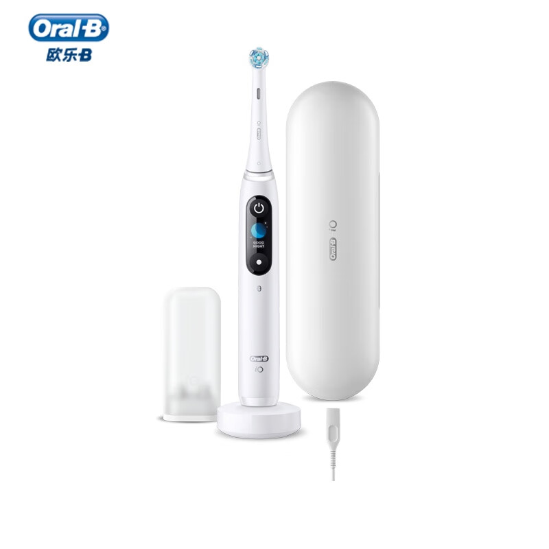 欧乐B(Oral-B)成人智能云感刷iO9 象牙白微震科技非声波磁力吸附充电式电动牙刷