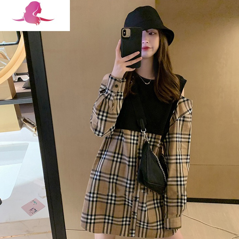 艳如飞初春衬衫裙心机设计感小众连衣裙冷淡风女装高级感小个子复古港风连衣裙