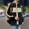 唐狮 外套男秋季棒球领拼接印花短款外套棒球服外套男男士休闲外套