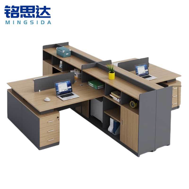 铭思达屏风工位四人含柜套图片