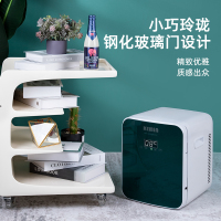 科敏k16车载迷你冰箱小型家用学生宿舍寝室租房单人用放面膜化妆品小冰箱 K16双核数显控温[摩登绿]