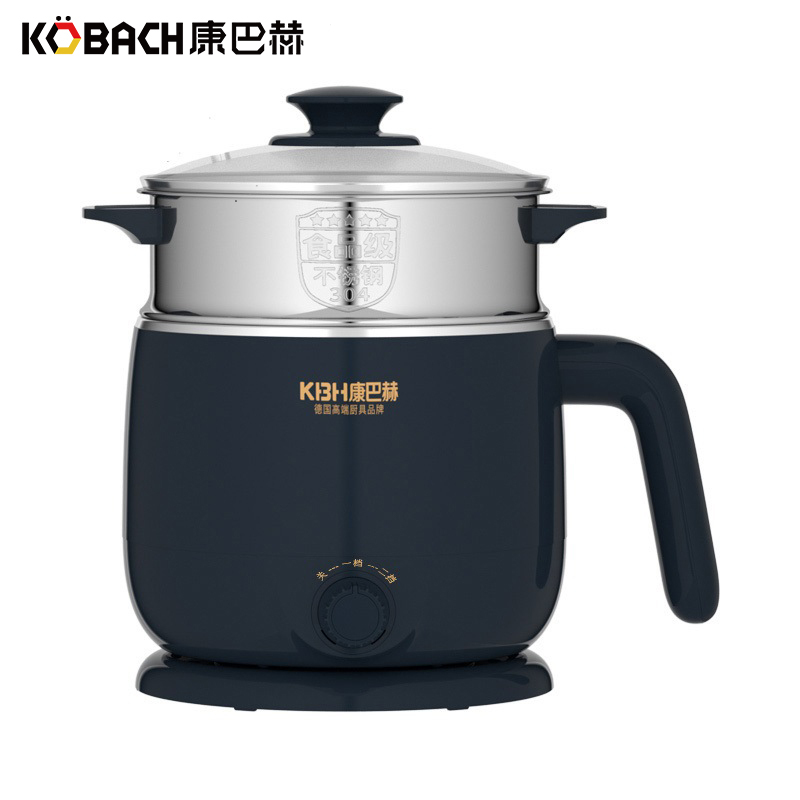 康巴赫(KBH)电火锅多用途锅多功能锅家用厨房电煮锅电热锅1.5L迷你小型电炖锅
