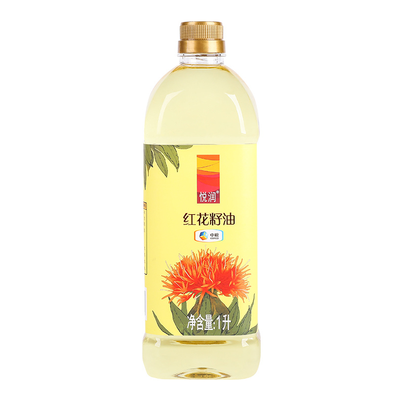 中粮悦润新疆红花籽油食用油2L大桶装家用好油一级压榨中粮食用油