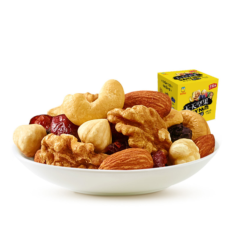 来伊份7日装每日坚果175g天天坚果混合活力零食大礼包干果