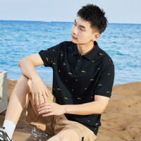 [2.5折价76元]唐狮polo衫男短袖男士polo衫短袖夏季满身小绣花短袖POLO
