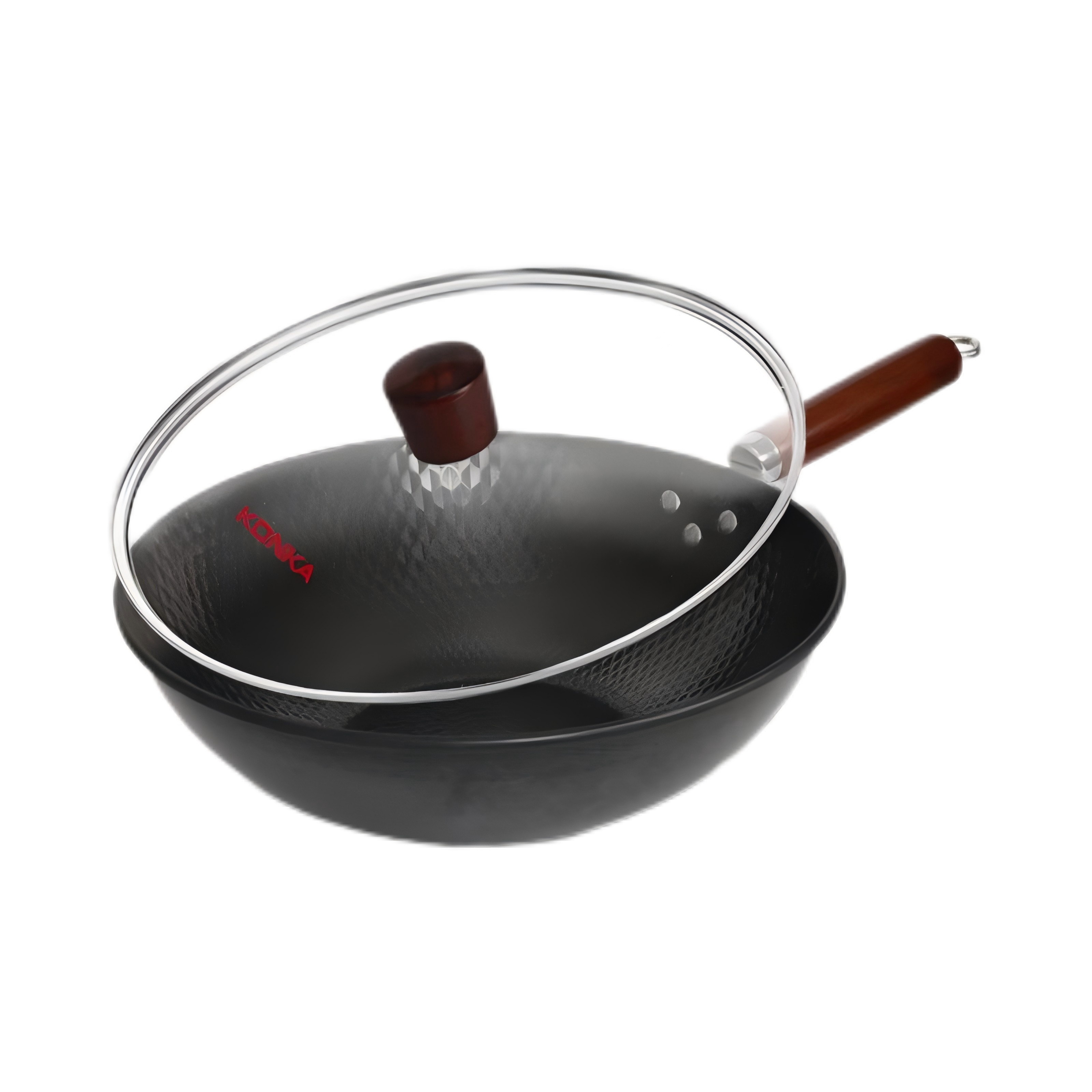 康佳(KONKA)KCG-3288 锻打不粘燃气灶带盖加厚炒锅32CM(单位:台)黑色