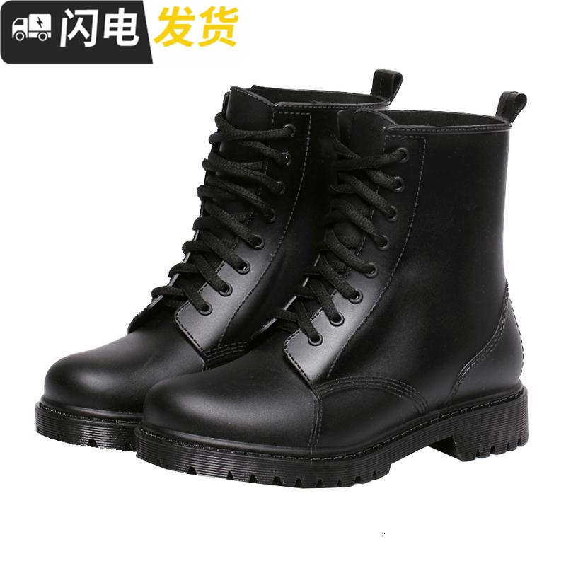 新款韩国防滑雨鞋女 短筒秋冬低帮鞋女 雨靴 马丁胶鞋靴启如