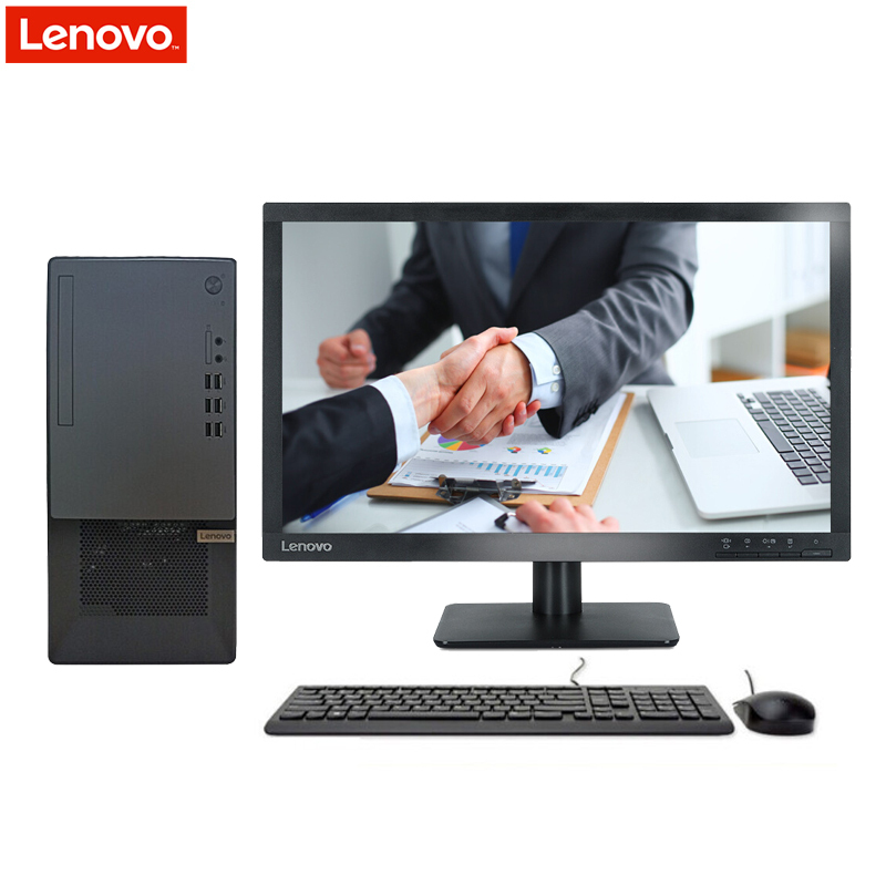 联想(Lenovo)扬天T4900k 商用台式电脑 23英寸屏(十代I5-10400 4G 1T 无光驱 W10H)高清大图
