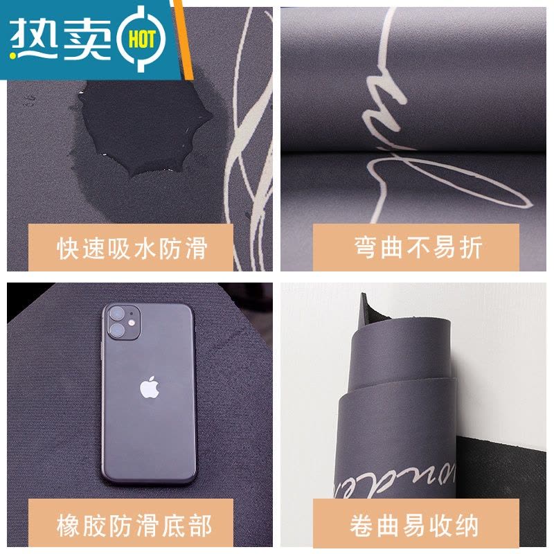 敬平潮牌浴室地垫硅藻泥吸水垫卫生间软硅藻土防滑脚垫卫浴厕所地毯子防滑垫图片