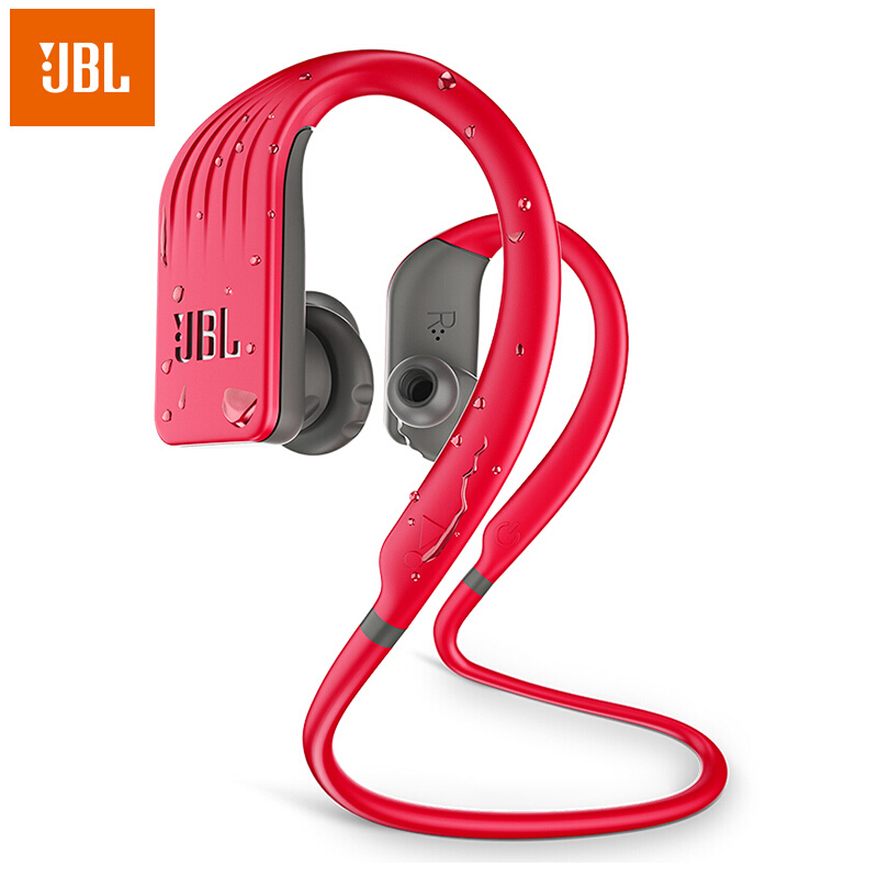 JBL Endurance Jump挂耳式防脱落运动蓝牙耳机 跑步防水防汗音乐手机耳机 苹果安卓通用耳麦 红色高清大图